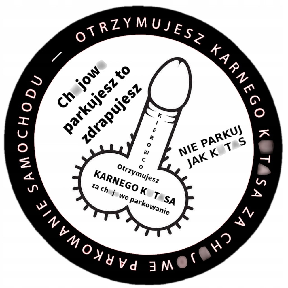 Naklejki karny kutas 100szt