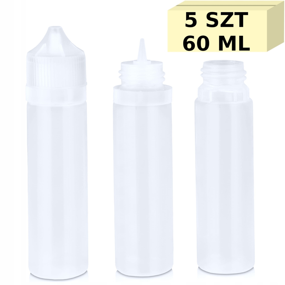 Butelka Gorilla przezroczysta 60 ml 5szt