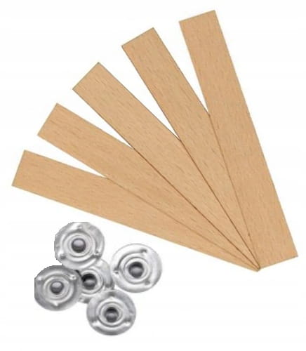 Knot drewniany knoty drewniane do wosku sojowego parafiny 10 cm 10szt