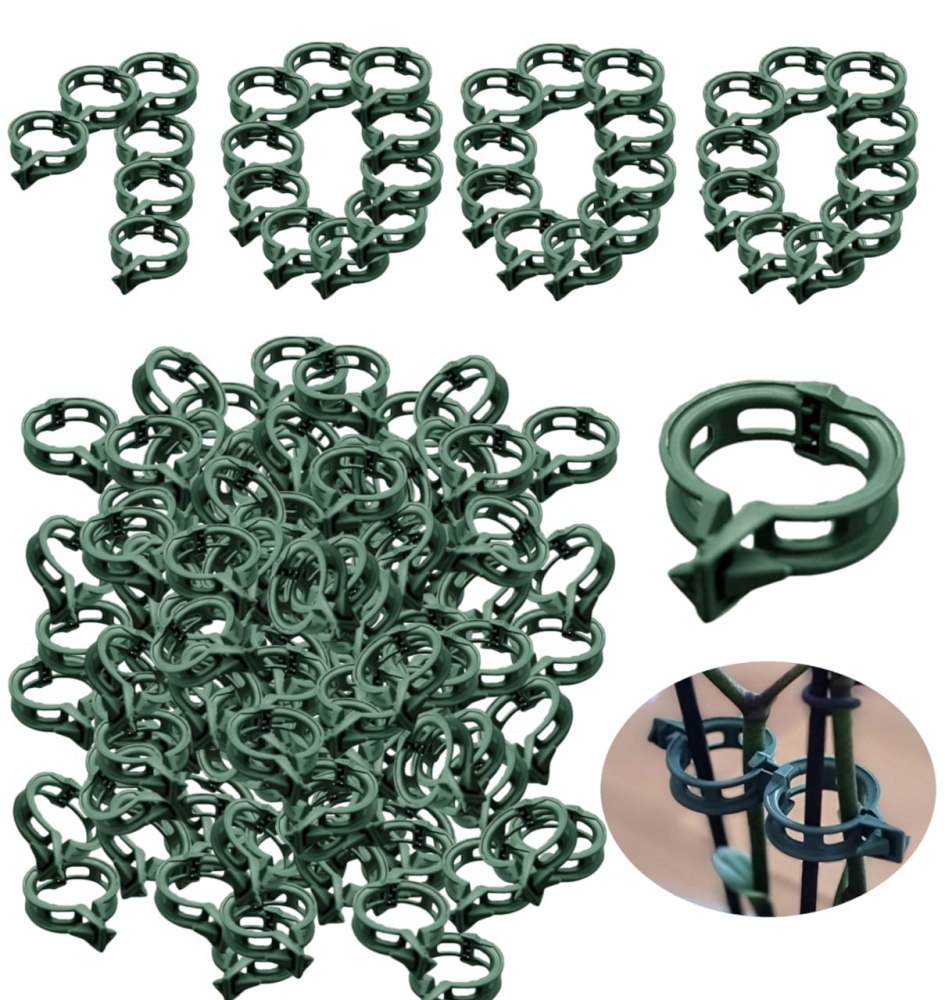 ZAPINKI KLIPSY DO POMIDORÓW FASOLI ŁODYG 1000 szt