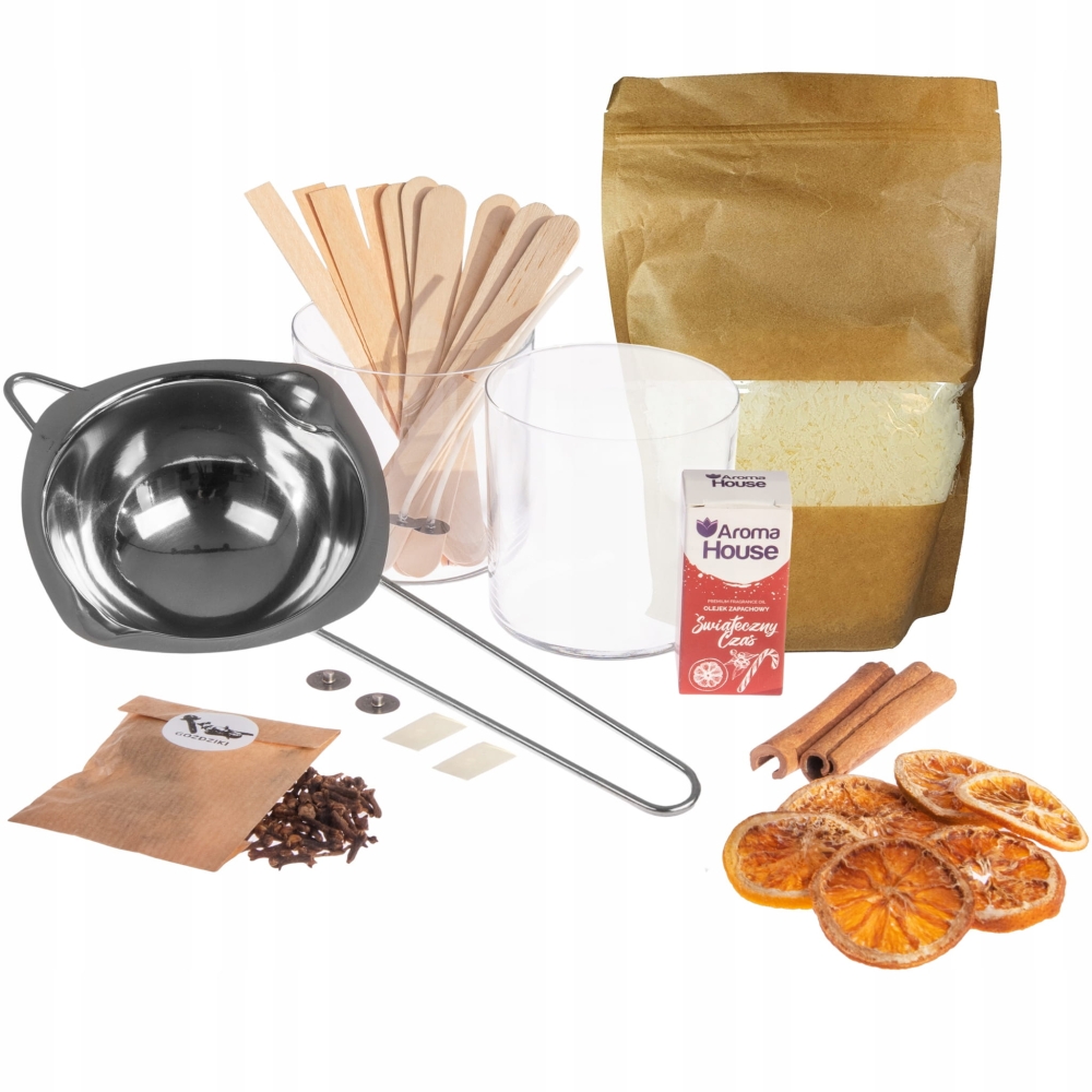 ZESTAW DO ROBIENIA ŚWIEC WYROBU ŚWIECZEK SOY DIY PREZENT NA ŚWIĘTA