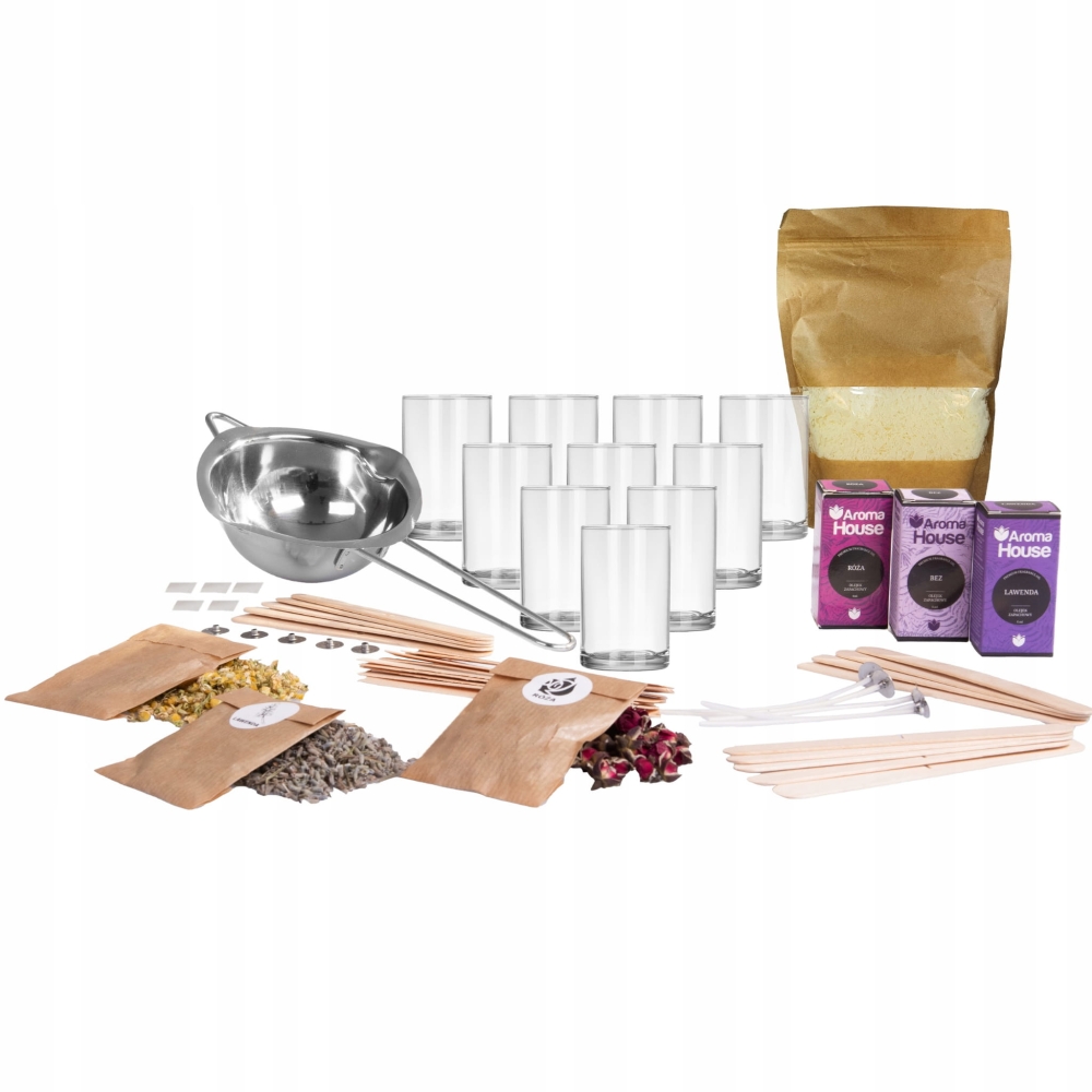 ZESTAW DO ROBIENIA ŚWIEC WYROBU ŚWIECZEK SOY DIY PEZENT