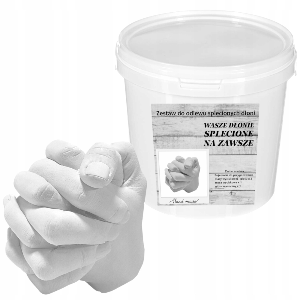 ZESTAW DO GIPSOWEGO ODLEWU SPLECIONYCH DŁONI
