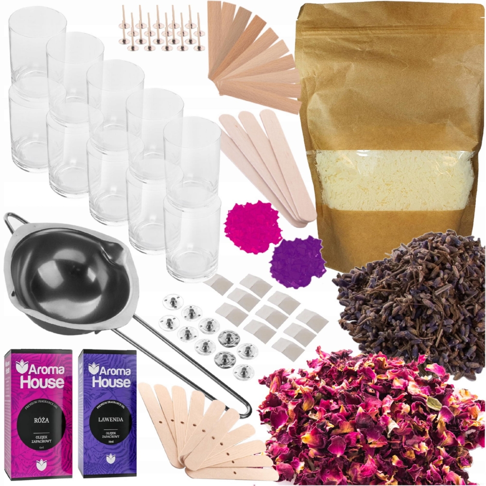 ZESTAW DO ROBIENIA WYROBU ŚWIEC ŚWIECZEK SOY DIY