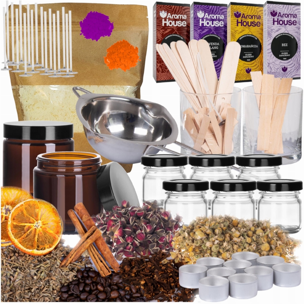 ZESTAW DO ŚWIEC MIESZANY NOWY 4 olejki