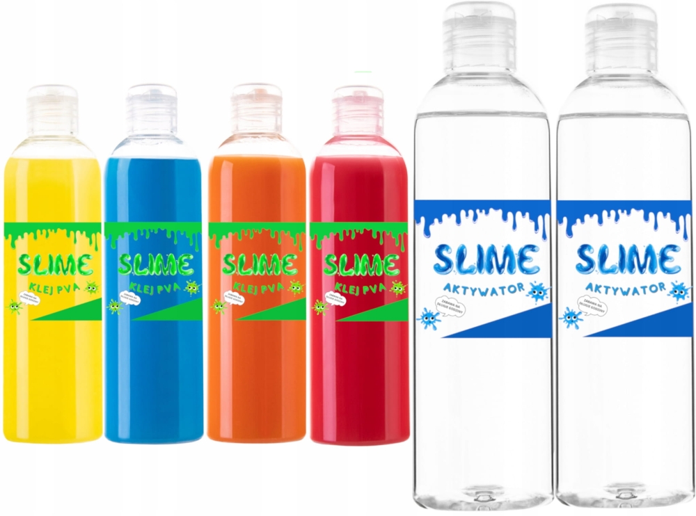 Zestaw slime do robienia kolorowych glutów